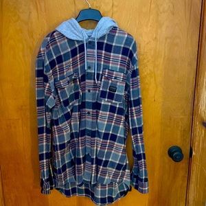 Quicksilver Hooded Flannel